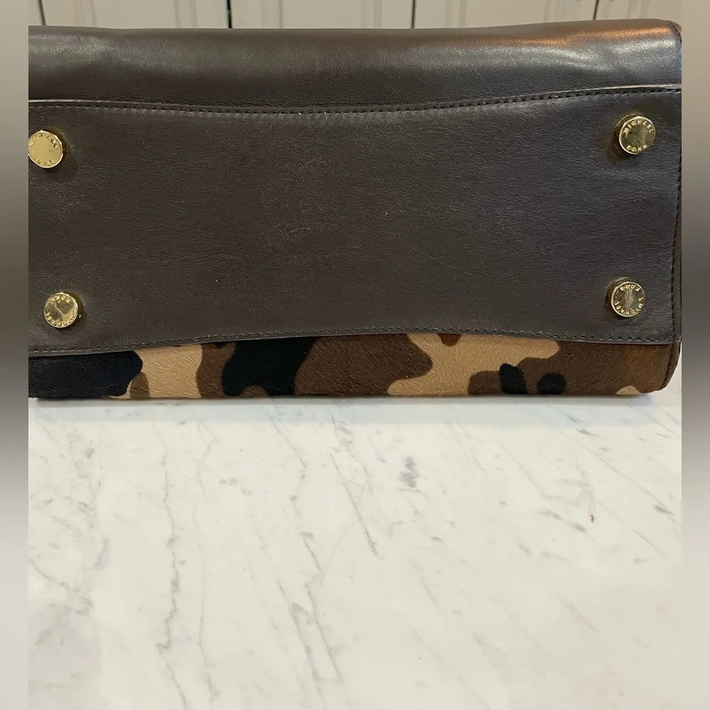 Michael Kors Camouflage Leather Tote in Brown and Black - Picture 10 of 10